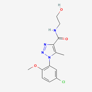 1-(5-chloro-2-methoxyphenyl)-N-(2-hydroxyethyl)-5-methyl-1H-1,2,3-triazole-4-carboxamide