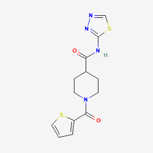 N-(1,3,4-thiadiazol-2-yl)-1-(thiophene-2-carbonyl)piperidine-4-carboxamide