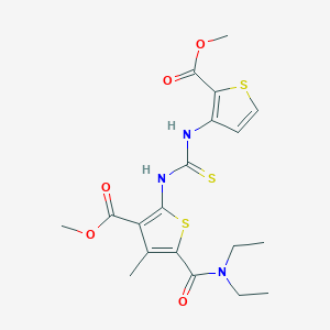 molecular formula C19H23N3O5S3 B4829062 methyl 3-[({[5-[(diethylamino)carbonyl]-3-(methoxycarbonyl)-4-methyl-2-thienyl]amino}carbonothioyl)amino]-2-thiophenecarboxylate 