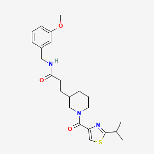 molecular formula C23H31N3O3S B4829087 3-{1-[(2-isopropyl-1,3-thiazol-4-yl)carbonyl]-3-piperidinyl}-N-(3-methoxybenzyl)propanamide 