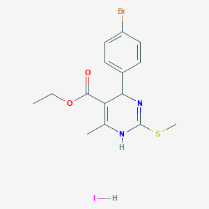 molecular formula C15H18BrIN2O2S B4829103 Ethyl 4-(4-bromophenyl)-6-methyl-2-methylsulfanyl-1,4-dihydropyrimidine-5-carboxylate;hydroiodide 