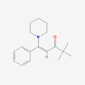 molecular formula C18H25NO B4829111 (Z)-4,4-dimethyl-1-phenyl-1-piperidin-1-ylpent-1-en-3-one 