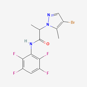 2-(4-bromo-5-methyl-1H-pyrazol-1-yl)-N-(2,3,5,6-tetrafluorophenyl)propanamide