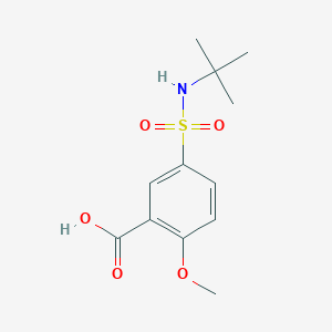 molecular formula C12H17NO5S B4829128 5-[(tert-butylamino)sulfonyl]-2-methoxybenzoic acid 