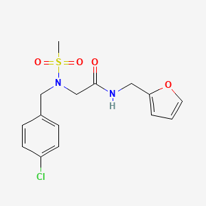 N~2~-(4-chlorobenzyl)-N~1~-(2-furylmethyl)-N~2~-(methylsulfonyl)glycinamide