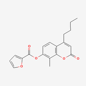 molecular formula C19H18O5 B4829161 4-butyl-8-methyl-2-oxo-2H-chromen-7-yl 2-furoate 