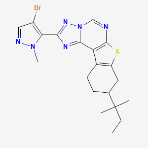 molecular formula C20H23BrN6S B4829163 2-(4-BROMO-1-METHYL-1H-PYRAZOL-5-YL)-9-(TERT-PENTYL)-8,9,10,11-TETRAHYDRO[1]BENZOTHIENO[3,2-E][1,2,4]TRIAZOLO[1,5-C]PYRIMIDINE 