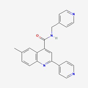 molecular formula C22H18N4O B4829177 6-METHYL-2-(PYRIDIN-4-YL)-N-[(PYRIDIN-4-YL)METHYL]QUINOLINE-4-CARBOXAMIDE 