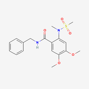 N-BENZYL-4,5-DIMETHOXY-2-(N-METHYLMETHANESULFONAMIDO)BENZAMIDE