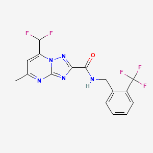 7-(DIFLUOROMETHYL)-5-METHYL-N~2~-[2-(TRIFLUOROMETHYL)BENZYL][1,2,4]TRIAZOLO[1,5-A]PYRIMIDINE-2-CARBOXAMIDE