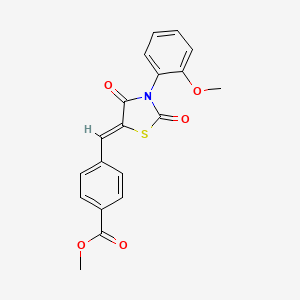 methyl 4-{[3-(2-methoxyphenyl)-2,4-dioxo-1,3-thiazolidin-5-ylidene]methyl}benzoate