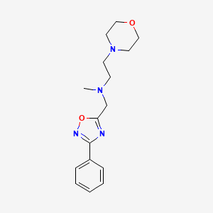 molecular formula C16H22N4O2 B4829291 N-methyl-2-(4-morpholinyl)-N-[(3-phenyl-1,2,4-oxadiazol-5-yl)methyl]ethanamine 