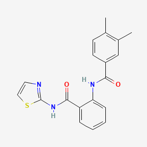 3,4-dimethyl-N-{2-[(1,3-thiazol-2-ylamino)carbonyl]phenyl}benzamide