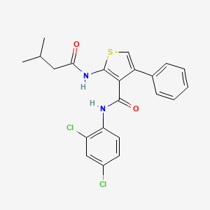 N-(2,4-dichlorophenyl)-2-[(3-methylbutanoyl)amino]-4-phenylthiophene-3-carboxamide