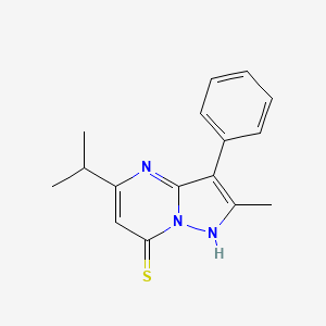 2-Methyl-3-phenyl-5-(propan-2-yl)pyrazolo[1,5-a]pyrimidine-7-thiol