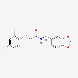 N-[1-(1,3-benzodioxol-5-yl)ethyl]-2-(2,4-difluorophenoxy)acetamide