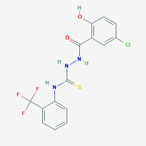 2-(5-chloro-2-hydroxybenzoyl)-N-[2-(trifluoromethyl)phenyl]hydrazinecarbothioamide