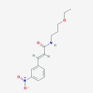 molecular formula C14H18N2O4 B4829383 (2E)-N-(3-ethoxypropyl)-3-(3-nitrophenyl)prop-2-enamide 