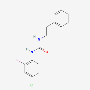 N-(4-CHLORO-2-FLUOROPHENYL)-N'-PHENETHYLUREA