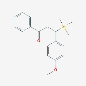 molecular formula C19H24O2Si B048294 3-(4-Methoxyphenyl)-1-phenyl-3-(trimethylsilyl)propan-1-one CAS No. 118356-61-9