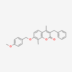 3-benzyl-7-[(4-methoxybenzyl)oxy]-4,8-dimethyl-2H-chromen-2-one