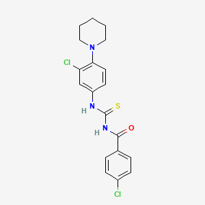 3-[3-CHLORO-4-(PIPERIDIN-1-YL)PHENYL]-1-(4-CHLOROBENZOYL)THIOUREA