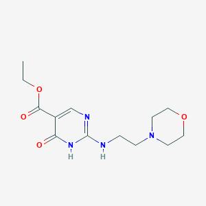 ethyl 2-{[2-(4-morpholinyl)ethyl]amino}-4-oxo-1,4-dihydro-5-pyrimidinecarboxylate