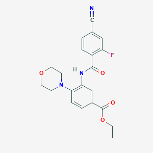 ethyl 3-[(4-cyano-2-fluorobenzoyl)amino]-4-(4-morpholinyl)benzoate