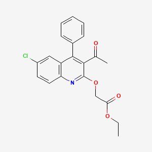 Ethyl [(3-acetyl-6-chloro-4-phenylquinolin-2-yl)oxy]acetate