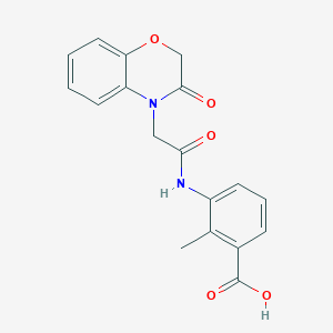 2-methyl-3-{[(3-oxo-2,3-dihydro-4H-1,4-benzoxazin-4-yl)acetyl]amino}benzoic acid