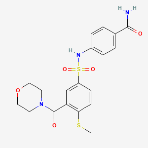 4-({[4-(methylthio)-3-(4-morpholinylcarbonyl)phenyl]sulfonyl}amino)benzamide