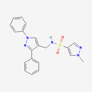 molecular formula C20H19N5O2S B4829508 N~4~-[(1,3-DIPHENYL-1H-PYRAZOL-4-YL)METHYL]-1-METHYL-1H-PYRAZOLE-4-SULFONAMIDE 