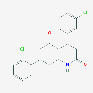 7-(2-chlorophenyl)-4-(3-chlorophenyl)-4,6,7,8-tetrahydroquinoline-2,5(1H,3H)-dione