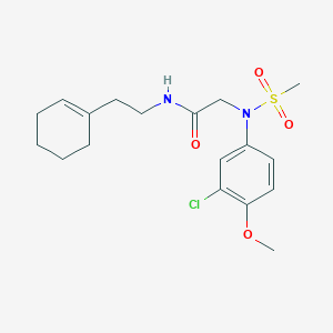 N~2~-(3-chloro-4-methoxyphenyl)-N~1~-[2-(1-cyclohexen-1-yl)ethyl]-N~2~-(methylsulfonyl)glycinamide