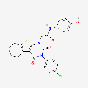 2-[3-(4-chlorophenyl)-2,4-dioxo-3,4,5,6,7,8-hexahydro[1]benzothieno[2,3-d]pyrimidin-1(2H)-yl]-N-(4-methoxyphenyl)acetamide