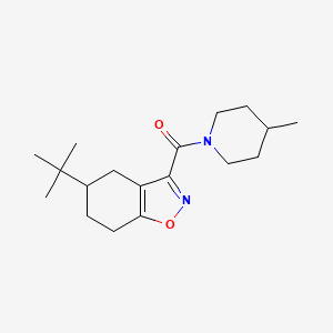 (5-Tert-butyl-4,5,6,7-tetrahydro-1,2-benzoxazol-3-yl)(4-methylpiperidin-1-yl)methanone