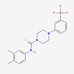 N-(3,4-dimethylphenyl)-4-[3-(trifluoromethyl)phenyl]-1-piperazinecarbothioamide