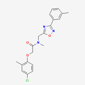 2-(4-chloro-2-methylphenoxy)-N-methyl-N-{[3-(3-methylphenyl)-1,2,4-oxadiazol-5-yl]methyl}acetamide