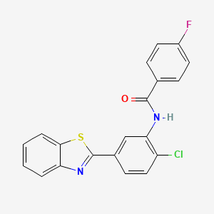 N-[5-(1,3-benzothiazol-2-yl)-2-chlorophenyl]-4-fluorobenzamide