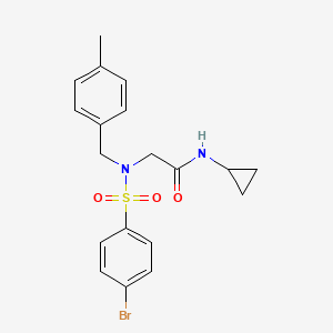 2-[(4-bromophenyl)sulfonyl-[(4-methylphenyl)methyl]amino]-N-cyclopropylacetamide