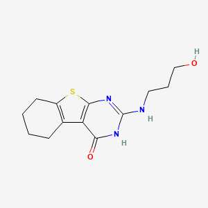 molecular formula C13H17N3O2S B4829592 2-[(3-hydroxypropyl)amino]-5,6,7,8-tetrahydro[1]benzothieno[2,3-d]pyrimidin-4(3H)-one 