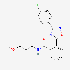 2-[3-(4-chlorophenyl)-1,2,4-oxadiazol-5-yl]-N-(3-methoxypropyl)benzamide