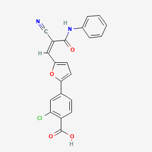 4-[5-[(Z)-3-anilino-2-cyano-3-oxoprop-1-enyl]furan-2-yl]-2-chlorobenzoic acid