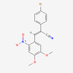 2-(4-bromophenyl)-3-(4,5-dimethoxy-2-nitrophenyl)acrylonitrile