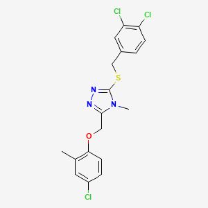 3-[(4-chloro-2-methylphenoxy)methyl]-5-[(3,4-dichlorobenzyl)sulfanyl]-4-methyl-4H-1,2,4-triazole