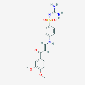 molecular formula C18H20N4O5S B4829690 N-[amino(imino)methyl]-4-{[3-(3,4-dimethoxyphenyl)-3-oxo-1-propen-1-yl]amino}benzenesulfonamide 