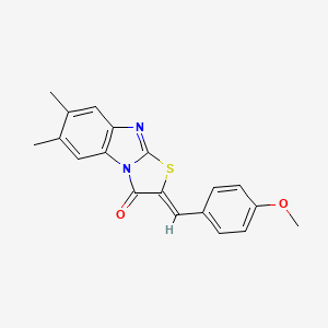 molecular formula C19H16N2O2S B4829704 2-(4-methoxybenzylidene)-6,7-dimethyl[1,3]thiazolo[3,2-a]benzimidazol-3(2H)-one 