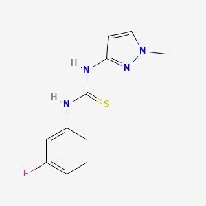 molecular formula C11H11FN4S B4829713 N-(3-fluorophenyl)-N'-(1-methyl-1H-pyrazol-3-yl)thiourea 