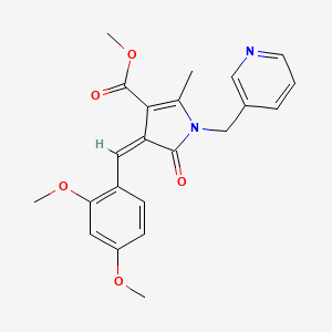 methyl (4Z)-4-[(2,4-dimethoxyphenyl)methylidene]-2-methyl-5-oxo-1-(pyridin-3-ylmethyl)pyrrole-3-carboxylate