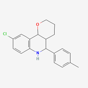 9-chloro-5-(4-methylphenyl)-3,4,4a,5,6,10b-hexahydro-2H-pyrano[3,2-c]quinoline